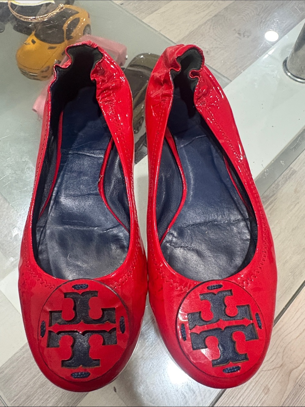 Tory Burch Women's Red Patent Leather Ballet Flats